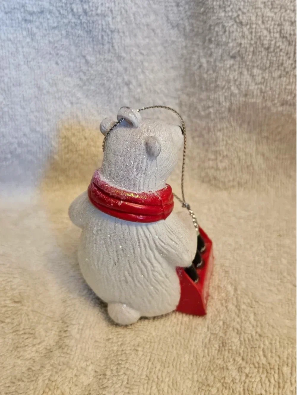 Vintage Coca Cola Polar Bear Coke Bottles Crate Christmas Ornament CVS Box
